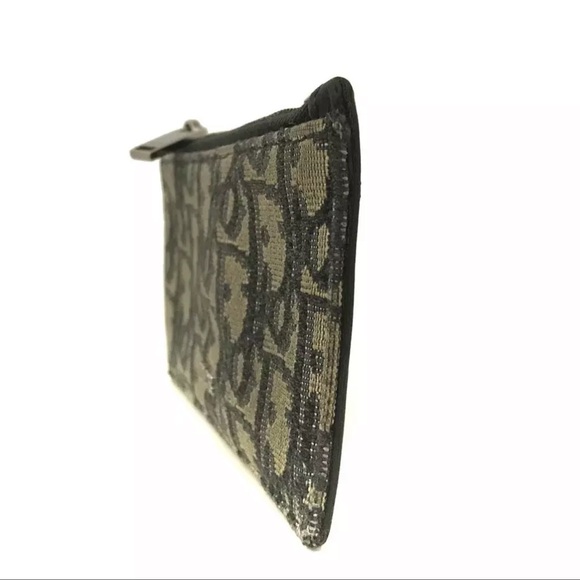 AUTH Christian Dior Trotter Canvas Card Case Pouch Navy Blue - Picture 3 of 7